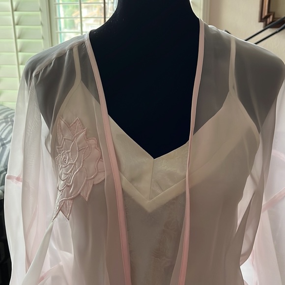 Vintage Soft Pink Sheer Robe - Picture 4 of 8